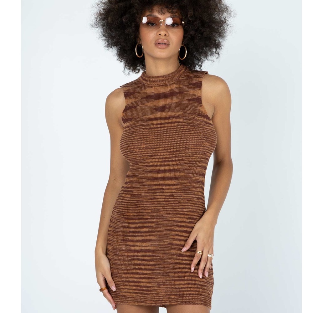 Princess Polly Maceo Mini Brown Dress